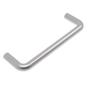 Handle, 96mm (3.78 in) Hole Centers, Internal Thread,  8-32 thread, Stainless Steel, Passivated, Bright, Round