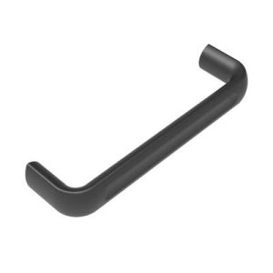 Handle, 250 mm (9.84 in) Hole Centers, Internal Thread, M8, Aluminum, Powder Coat, Black, Oval