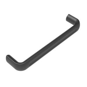 Handle, 300 mm (11.81in) Hole Centers, Internal Thread, M8, Aluminum, Powder Coat, Black, Oval