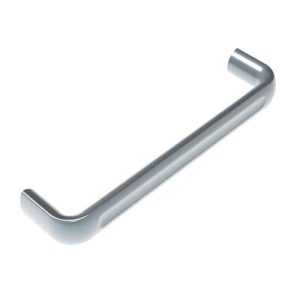Handle, 300 mm (11.81in) Hole Centers, Internal Thread, M8, Aluminum, Powder Coat, Sliver, Oval