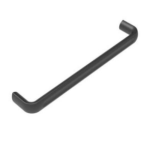Handle, 400 mm (15.75 in) Hole Centers, Internal Thread, M8, Aluminum, Powder Coat, Black, Oval