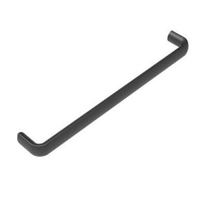 Handle, 500 mm (19.69 in) Hole Centers, Internal Thread, M8, Aluminum, Powder Coat, Black, Oval