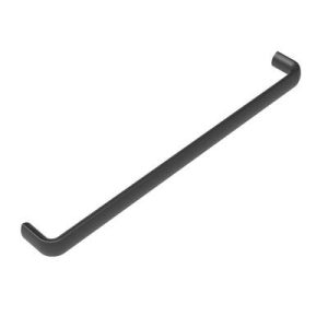 Handle, 600 mm (23.62 in) Hole Centers, Internal Thread, M8, Aluminum, Powder Coat, Black, Oval