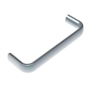 Handle, 150 mm (5.91 in) Hole Centers, Internal Thread, M5, Aluminum, Powder Coat, Silver, Oval