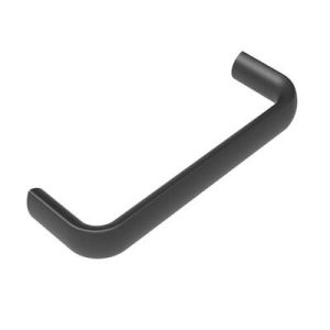Handle, 150 mm (5.91 in) Hole Centers, Internal Thread, M5, Aluminum, Powder Coat, Black, Oval