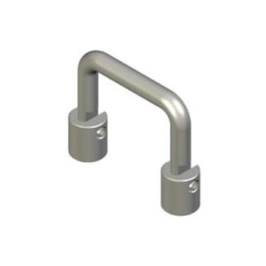 Handle, 40 mm (1.57 in) Hole Centers, Internal Thread, 8-32 Thread, Aluminum Alloy, Anodized, Bright