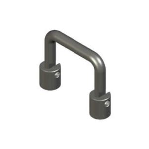 Handle, 40 mm (1.57 in) Hole Centers, Internal Thread, 8-32 Thread, Aluminum Alloy, Anodized, Black