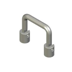 Handle, 40 mm (1.57 in) Hole Centers, Internal Thread, M4 X 0.7, Aluminum Alloy, Anodized, Bright