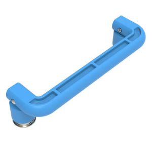 Handle, 64 mm (2.52 in) Hole Centers, Plastic, Natural, Blue