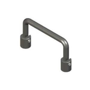 Handle, 64 mm (2.52 in) Hole Centers, Internal Thread, 8-32 Thread, Aluminum Alloy, Anodized, Black