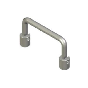 Handle, 64 mm (2.52 in) Hole Centers, Internal Thread, M4 X 0.7, Aluminum Alloy, Anodized, Bright