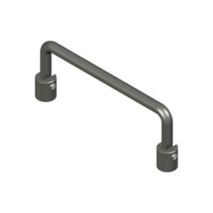 Handle, 96 mm (3.78 in) Hole Centers, Internal Thread, 8-32 Thread, Aluminum Alloy, Anodized, Black