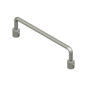 Handle, 128 mm (5.04 in) Hole Centers, Internal Thread, 8-32 Thread, Aluminum Alloy, Anodized, Bright