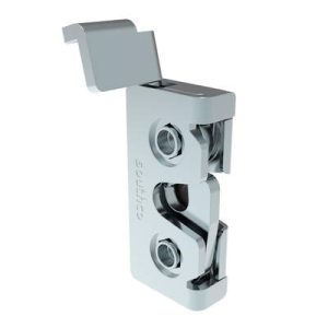 Rotary Push-to-Close Latch, Micro Size, Single Stage, Direct Trigger, Integrated Bumper, 4.5 mm thru, Steel, Zinc Plate, Bright Chromate - Image 1