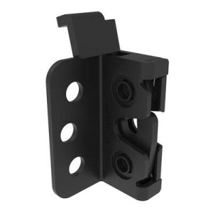 Rotary Push-to-Close Latch, Micro Size, Single Stage, Direct Trigger,  4.5 mm thru with Mounting Bracket, Steel, Zinc Nickel, Black - Image 1