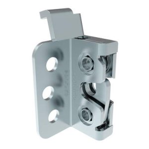 Rotary Push-to-Close Latch, Micro Size, Single Stage, Direct Trigger, Integrated Bumper, 4.5 mm thru with Mounting Bracket, Steel, Zinc Plate, Bright Chromate - Image 1