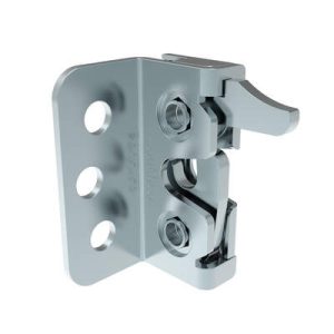 Rotary Push-to-Close Latch, Micro Size, Two Stage, Hand Operation,  4.5 mm thru with Mounting Bracket, Steel, Zinc Plate, Bright Chromate Bright - Image 1