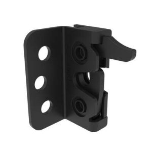 Rotary Push-to-Close Latch, Micro Size, Two Stage, Hand Operation,  4.5 mm thru with Mounting Bracket, Steel, Zinc Nickel, Black - Image 1