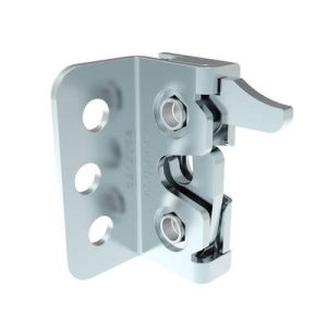 Rotary Push-to-Close Latch, Micro Size, Two Stage, Hand Operation,  4.5 mm thru with Mounting Bracket, Steel, Zinc Nickel, Bright - Image 1