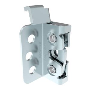 Rotary Push-to-Close Latch, Micro Size, Two Stage, Direct Trigger, Integrated Bumper, 4.5 mm thru with Mounting Bracket, Steel, Zinc Nickel, Bright - Image 1