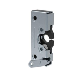 Rotary Push-to-Close Latch, Heavy Duty Size, Single Stage, Perpendicular Lever, 1/4-20 Thread, Steel, Zinc Plate, Bright chromate - Image 1