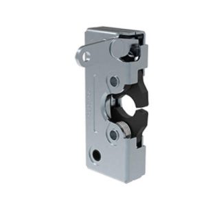 Rotary Push-to-Close Latch, Heavy Duty Size, Single Stage, Perpendicular Lever, M6 Thread, Steel, Zinc Plate, Bright chromate - Image 1
