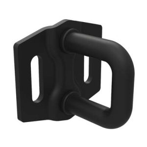 Rotary Push-to-Close Latch Striker, Small Size, Steel, Zinc Nickel, Black