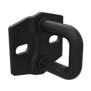 Rotary Push-to-Close Latch Striker, Small Size, Steel, Zinc Nickel, Black