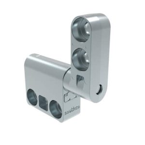 Constant Torque Hinge, Symmetric, Forward Torque  1.02 N-m, Reverse Torque 1.02 N-m, Rivet / Screw (thru hole), Zinc Alloy, Natural - Image 1