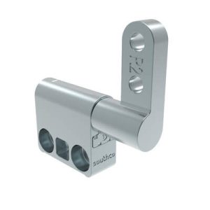 Constant Torque Hinge, Asymmetric, Forward Torque  1.52 N-m, Reverse Torque 1.2 N-m, Rivet / Screw (thru hole), Zinc Alloy, Natural - Image 1