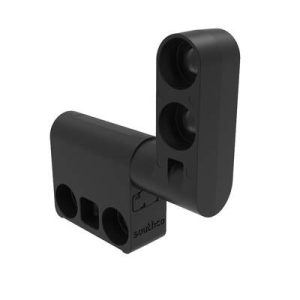 Constant Torque Hinge, Asymmetric, Forward Torque  1.5 N-m, Reverse Torque 1.9 N-m, Rivet / Screw (thru hole), Zinc Alloy, Black