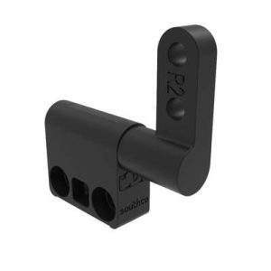 Constant Torque Hinge, Symmetric, Forward Torque  2.04 N-m, Reverse Torque 2.04 N-m, Rivet / Screw (thru hole), Zinc Alloy, Black - Image 1