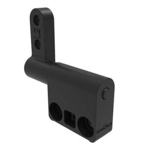 Constant Torque Hinge, Asymmetric, Forward Torque  1.65 N-m, Reverse Torque 2.09 N-m, Rivet / Screw (thru hole), Zinc Alloy, Black