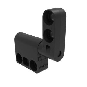 Constant Torque Hinge, Asymmetric, Forward Torque  2.47 N-m, Reverse Torque 1.95 N-m, Rivet / Screw (thru hole), Zinc Alloy, Black - Image 1