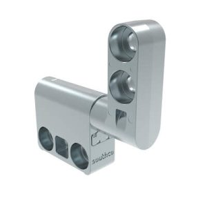 Constant Torque Hinge, Symmetric, Forward Torque  0.68 N-m, Reverse Torque 0.68 N-m, Rivet / Screw (thru hole), Zinc Alloy, Natural - Image 1