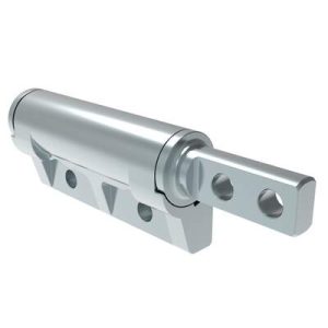 Constant Torque Hinge, Asymmetric, Forward Torque 4.06 N-m (36 in-lbf), Reverse Torque 2.44 N-m (21.6 in-lbf), Rivet / Screw (thru hole), Zinc Alloy, Natural - Image 1