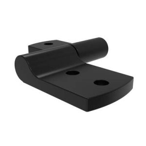 Constant Torque Hinge, Asymmetric, Forward Torque 0.95 N-m (8.4 in-lbf), Reverse Torque 1.58 N-m (14 in-lbf), Rivet / Screw (thru hole), Zinc Alloy, Black - Image 1