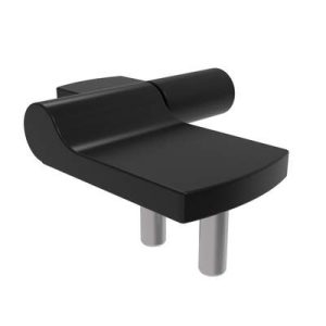 Constant Torque Hinge, Sy mmetric, Forward Torque 1.58 N-m (14 in-lbf), Reverse Torque 1.58 N-m (14 in-lbf), Threadstud and Nut, Zinc Alloy, Black - Image 1