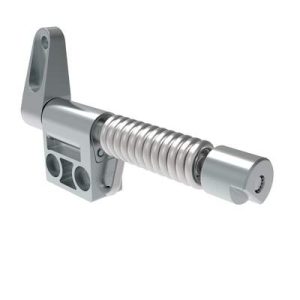 Constant Torque Hinge, Counterbalanced, Asymmetric, Forward Torque 5 N-m (44 in-lbf), Reverse Torque 3.4 N-m (30 in-lbf), Rivet / Screw (thru hole), Zinc Alloy, Natural - Image 1