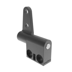 Constant Torque Hinge, Asymmetric, Forward Torque 0.45 N-m (4 in-lbf), Reverse Torque 0.36 N-m (3.2 in-lbf), Rivet / Screw (thru hole), Zinc Alloy, Black - Image 1