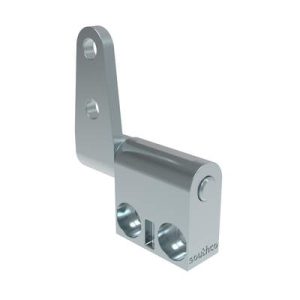 Constant Torque Hinge, Asymmetric, Forward Torque 0.36 N-m (3.2 in-lbf), Reverse Torque 0.45 N-m (4 in-lbf), Rivet / Screw (thru hole), Zinc Alloy, Natural - Image 1