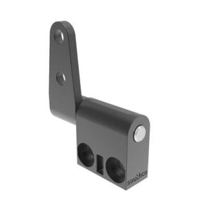 Constant Torque Hinge, Asymmetric, Forward Torque 0.52 N-m (4.6 in-lbf), Reverse Torque 0.68 N-m (6 in-lbf), Rivet / Screw (thru hole), Zinc Alloy, Black - Image 1
