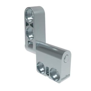 Constant Torque Hinge, Asymmetric, Forward Torque 0.82 N-m (7.3 in-lbf), Reverse Torque 1.13 N-m (10 in-lbf), Rivet / Screw (thru hole), Zinc Alloy, Natural - Image 1