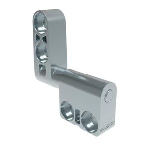 Constant Torque Hinge, Asymmetric, Forward Torque 0.23 N-m (2 in-lbf), Reverse Torque 0.28 N-m (2.5 in-lbf), Rivet / Screw (thru hole), Zinc Alloy, Natural