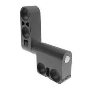 Constant Torque Hinge, Asymmetric, Forward Torque 0.56 N-m (5 in-lbf), Reverse Torque 0.45 N-m (4 in-lbf), Rivet / Screw (thru hole), Zinc Alloy, Black - Image 1