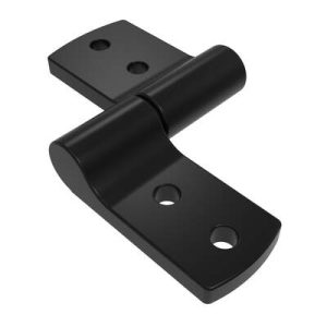 Constant Torque Hinge, Asymmetric, Forward Torque 0.90 N-m (8 in-lbf), Reverse Torque 0.90 N-m (8 in-lbf), Rivet / Screw (thru hole), Zinc Alloy, Black - Image 1