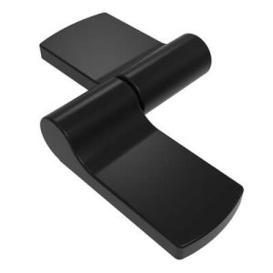 Constant Torque Hinge, Asymmetric, Forward Torque 0.68 N-m (6 in-lbf), Reverse Torque 1.13 N-m (10 in-lbf), Threadstud and Nut, Zinc Alloy, Black - Image 1