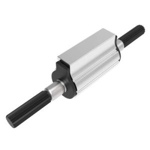 Constant Torque Hinge, Asymmetric, Forward Torque 0.41 N-m (3.6 in-lbf), Reverse Torque 0.68 N-m (6 in-lbf), Mold-in, Aluminum Alloy, Black - Image 1