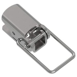 Toggle Style Draw Latch, Small Size, Concealed Mount, Steel, Zinc Plate, Bright chromate