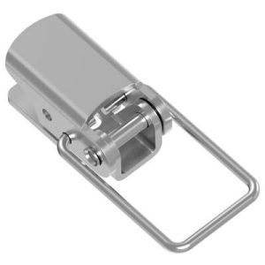Toggle Style Draw Latch, Small Size, Concealed Mount, Stainless Steel, Passivated - Image 1